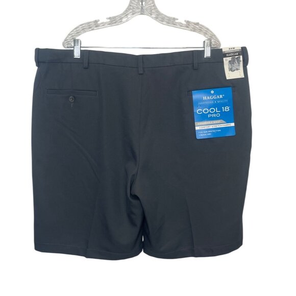 Haggar Cool 18 Pro Shorts Mens Size 44 Gray New Expandable Waist - Picture 2 of 11